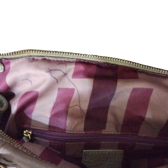 Kooba Gray/Taupe Leather Contemporary Travel Organizer Shoulder Bag - Picture 10 of 11